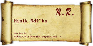 Misik Réka névjegykártya